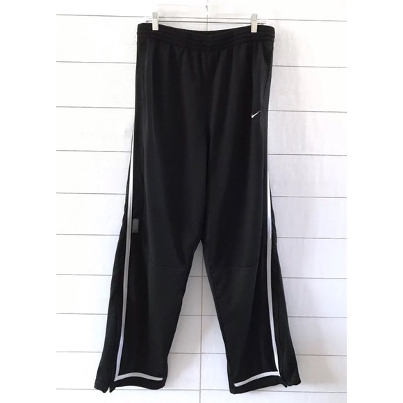 Nike Other - NIKE Black White Stripe Wide Leg Trackpants